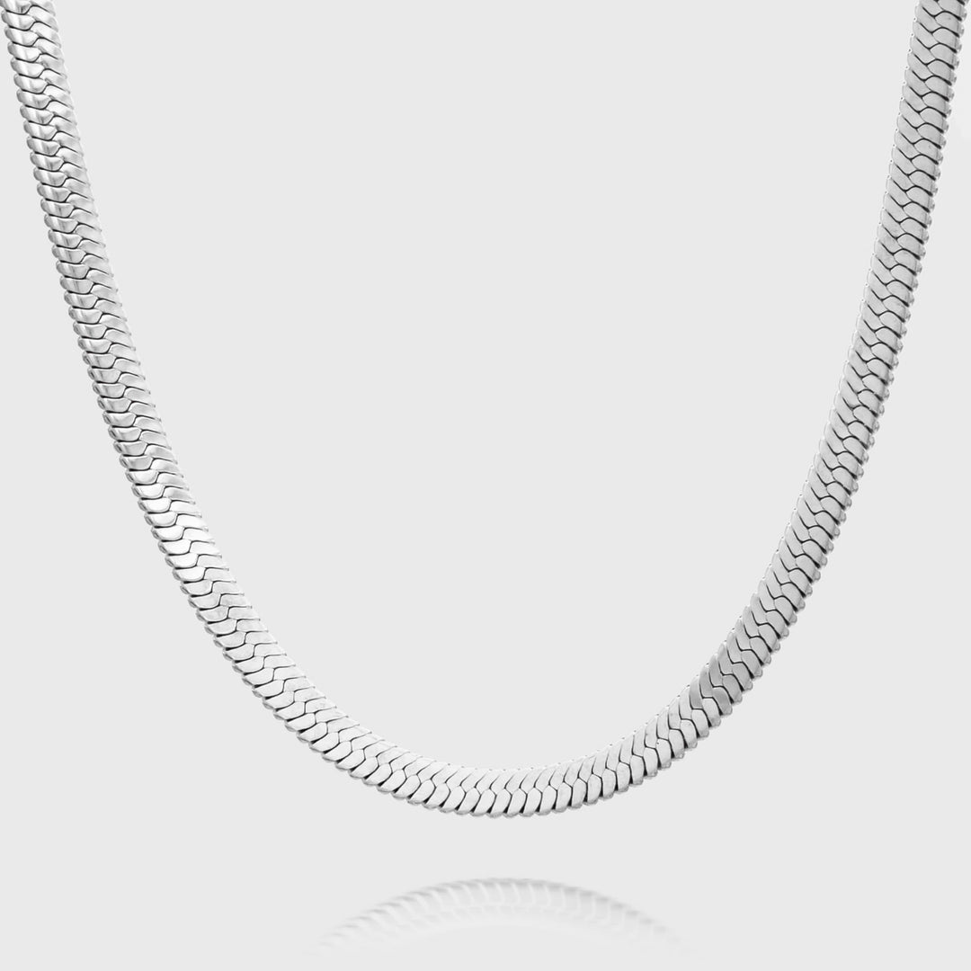 Chunky Herringbone Snake Necklace