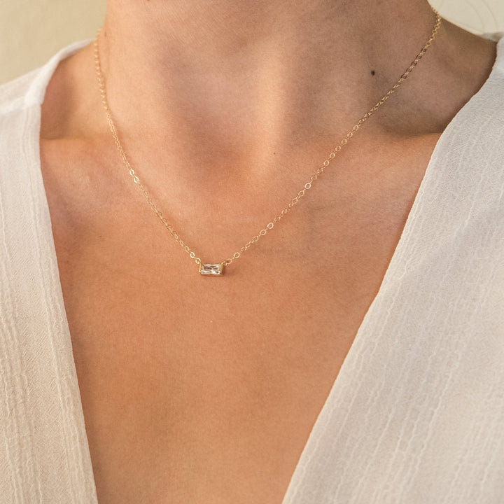 Dainty Baguette Necklace