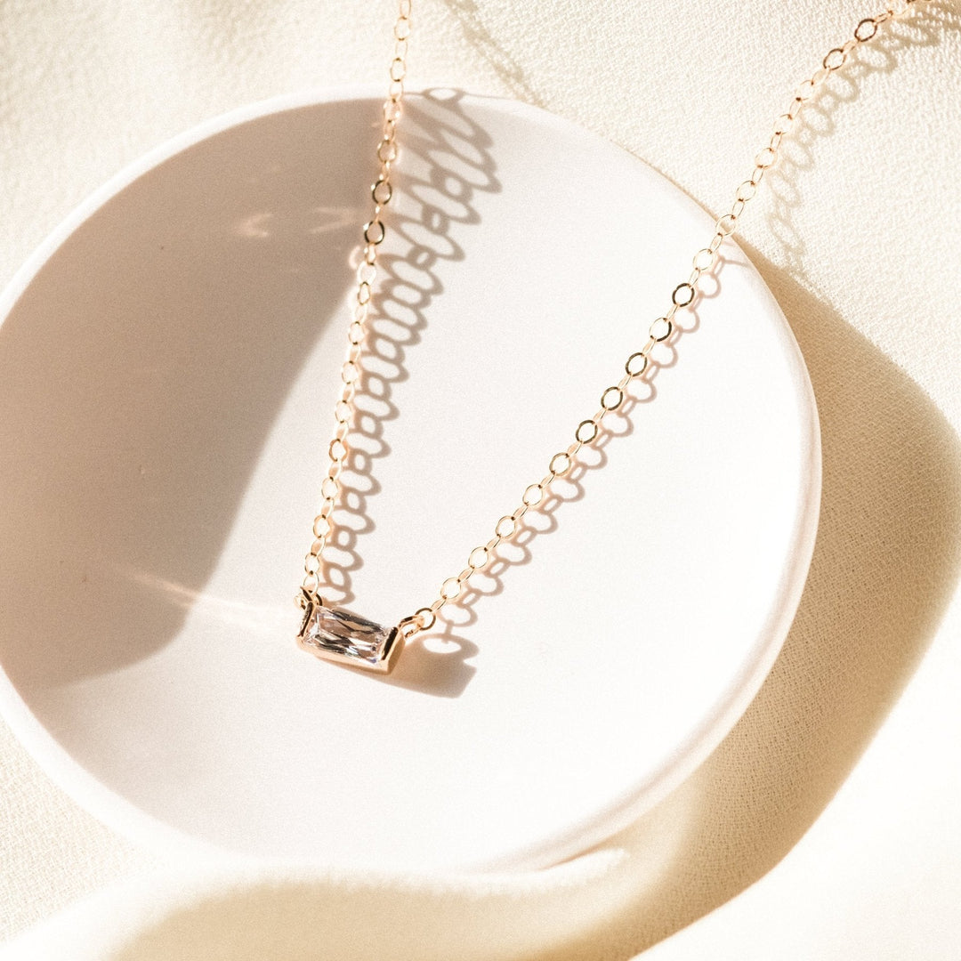 Dainty Baguette Necklace