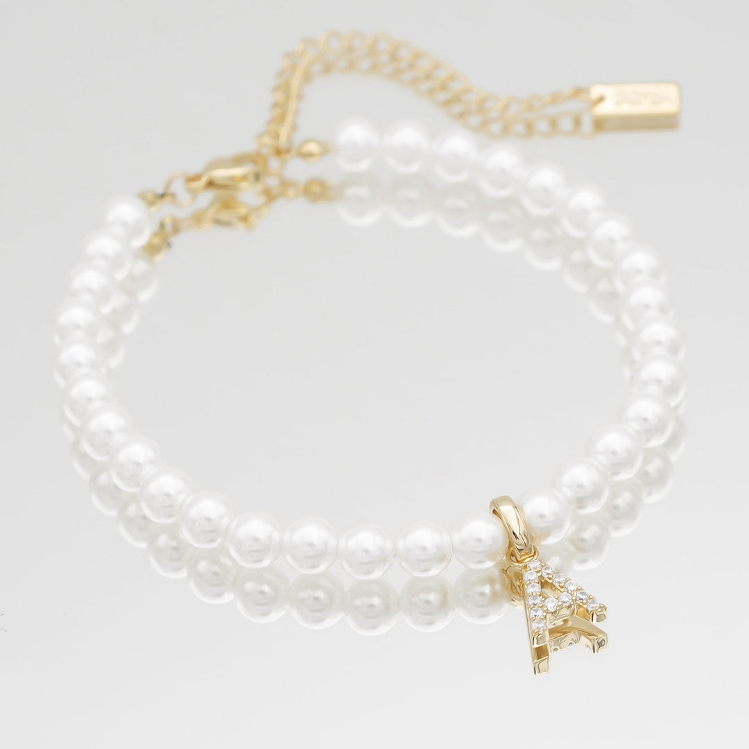 ICY Pearl Initial Bracelet