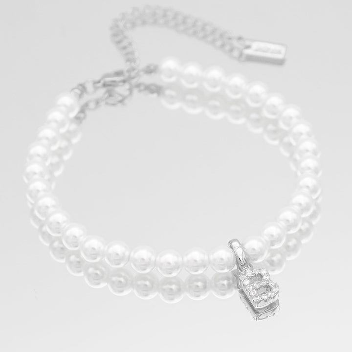 ICY Pearl Initial Bracelet