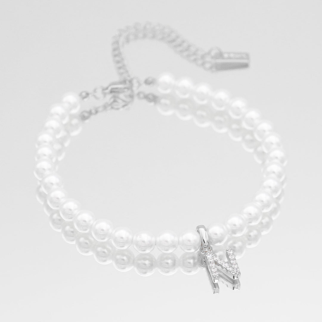 ICY Pearl Initial Bracelet