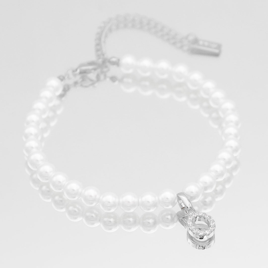 ICY Pearl Initial Bracelet