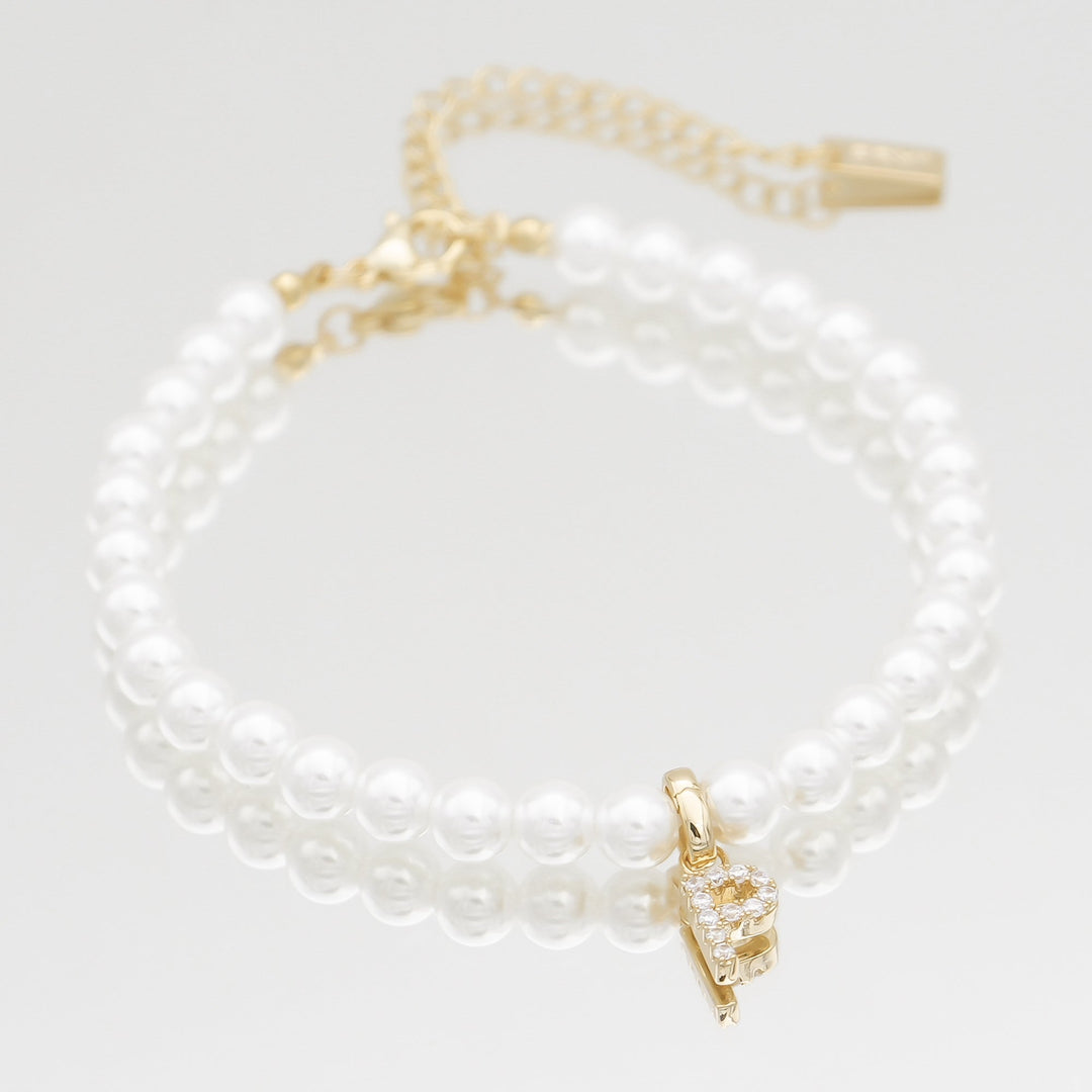 ICY Pearl Initial Bracelet