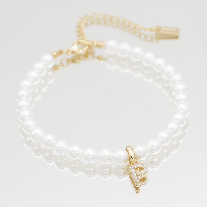 ICY Pearl Initial Bracelet