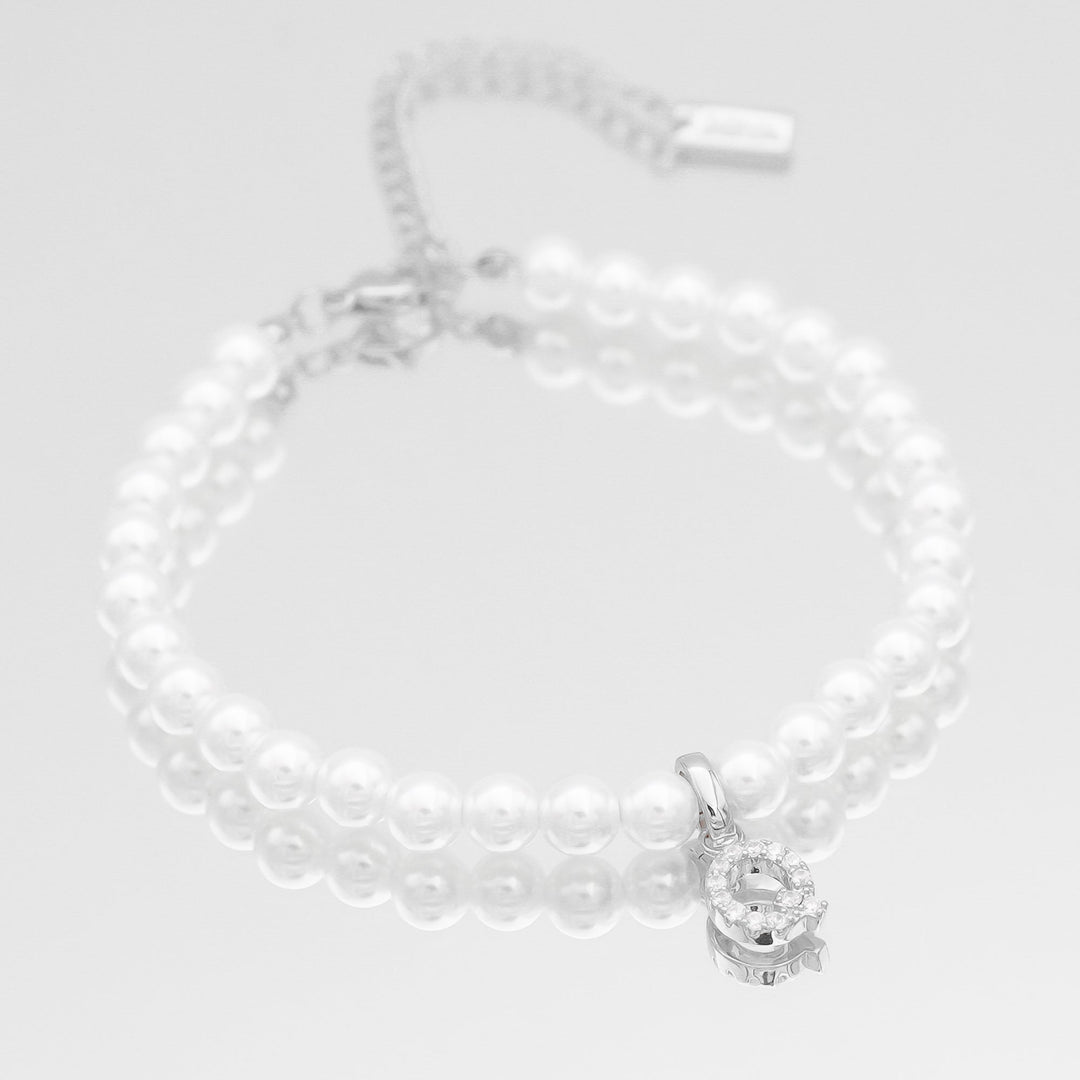 ICY Pearl Initial Bracelet