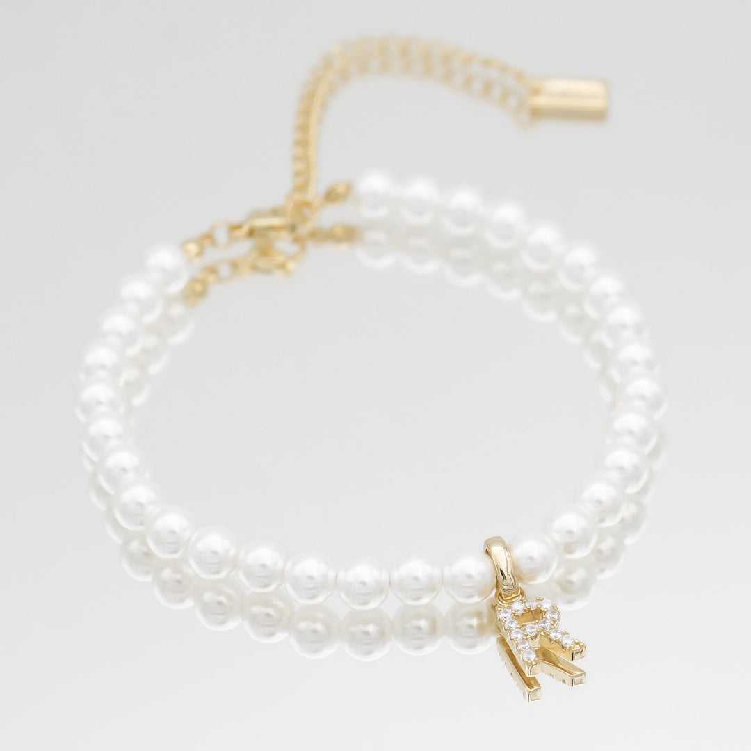 ICY Pearl Initial Bracelet