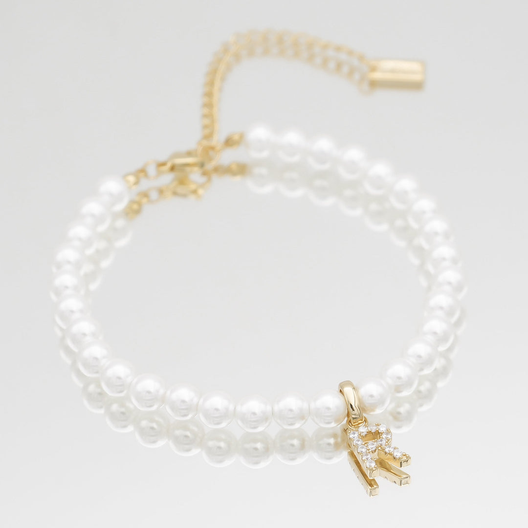 ICY Pearl Initial Bracelet