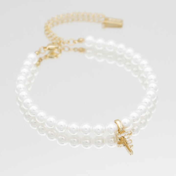 ICY Pearl Initial Bracelet