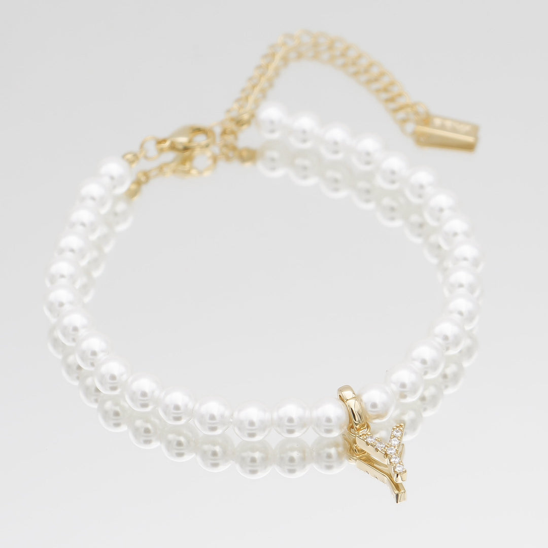 ICY Pearl Initial Bracelet