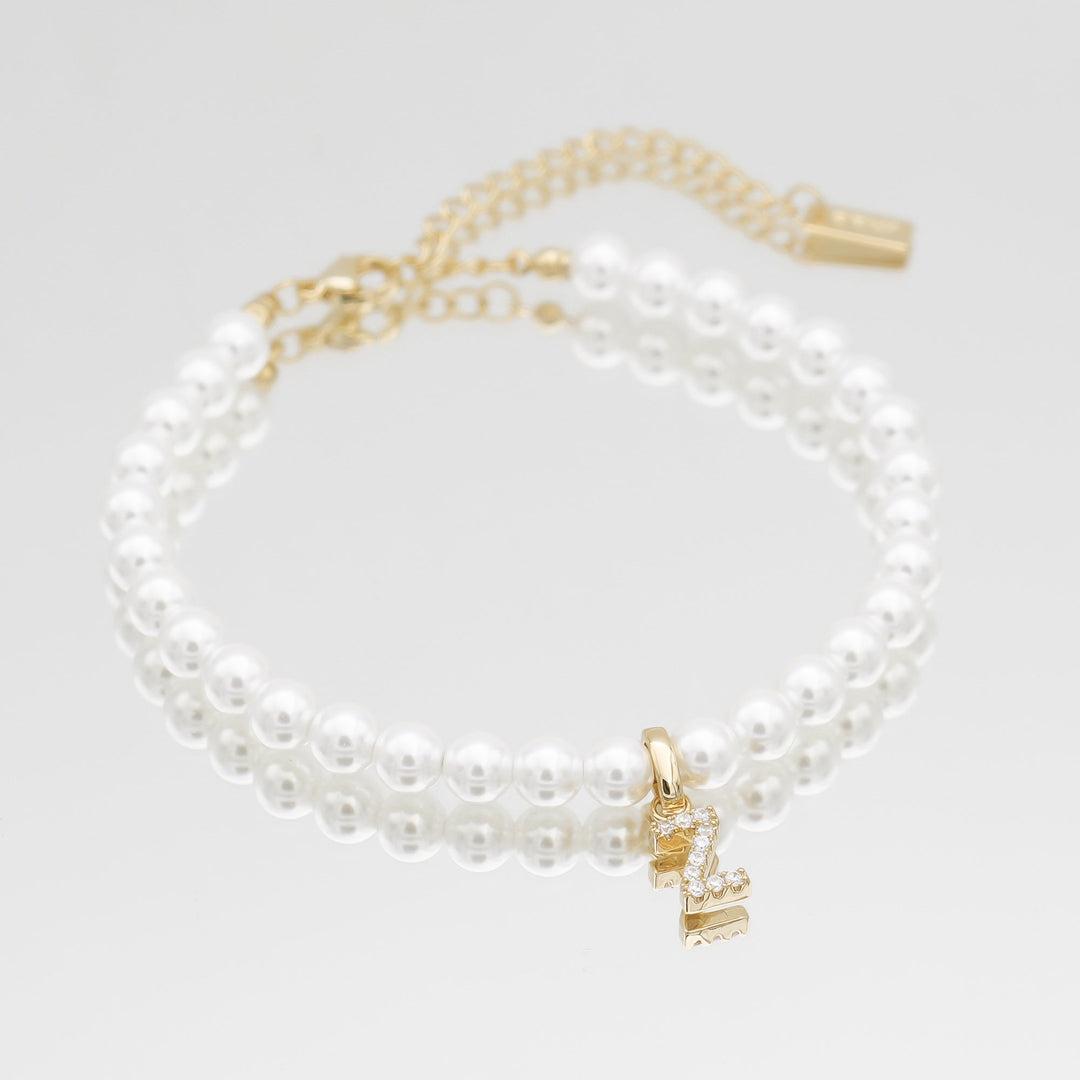 ICY Pearl Initial Bracelet