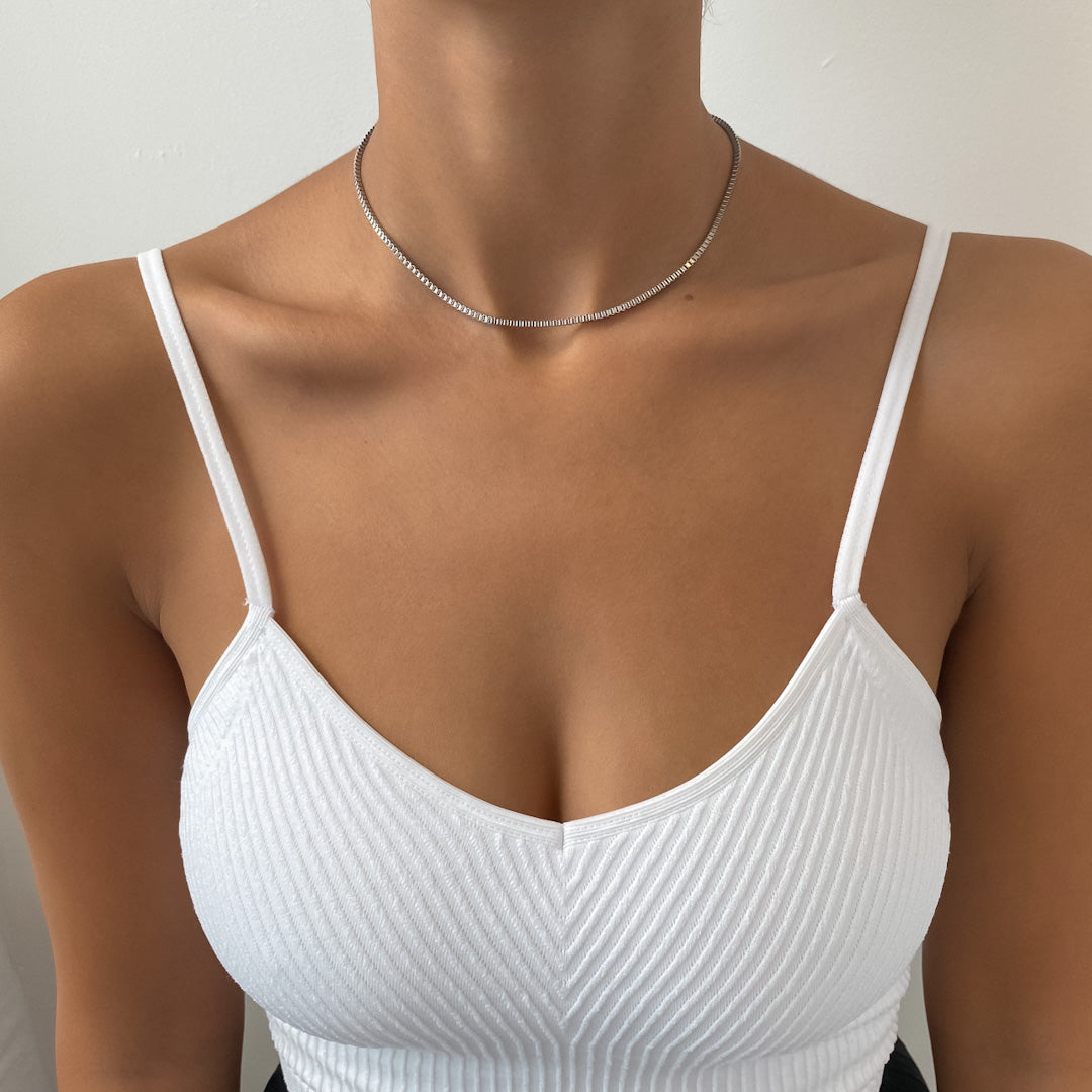 Box Chain Necklace | Silver