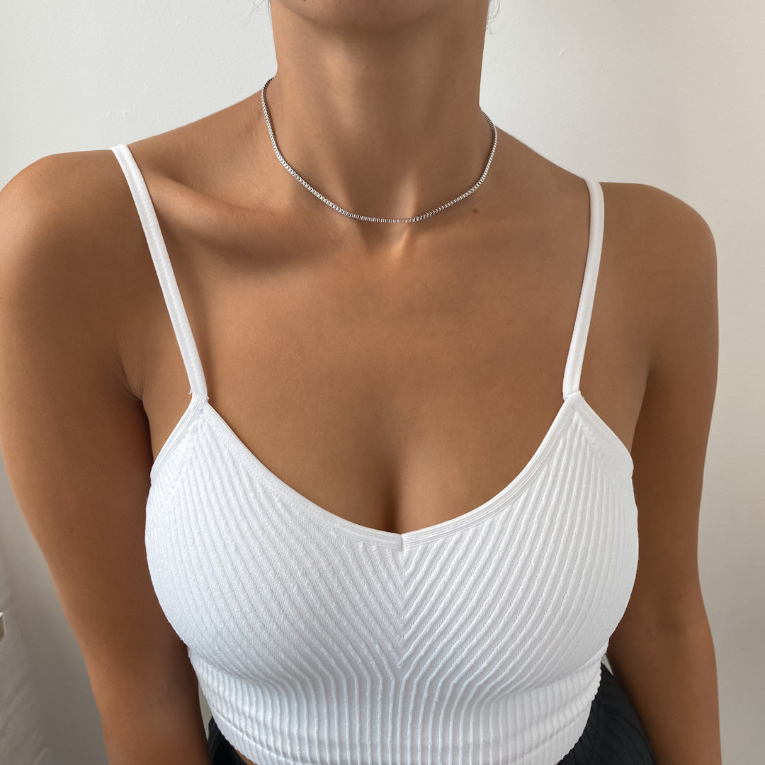 Box Chain Necklace | Silver