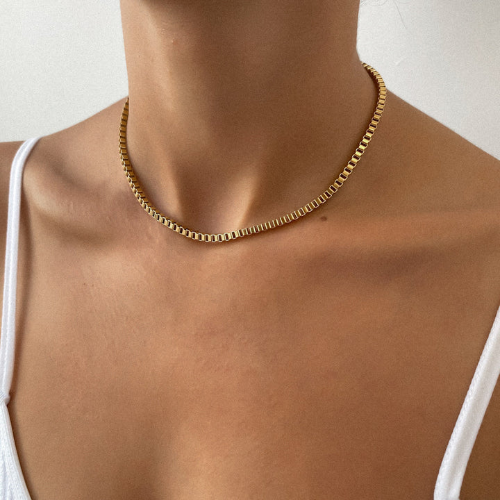 Box Chain Necklace | Gold