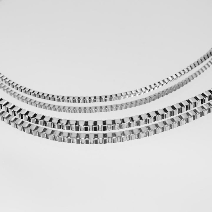 Box Chain Necklace | Silver