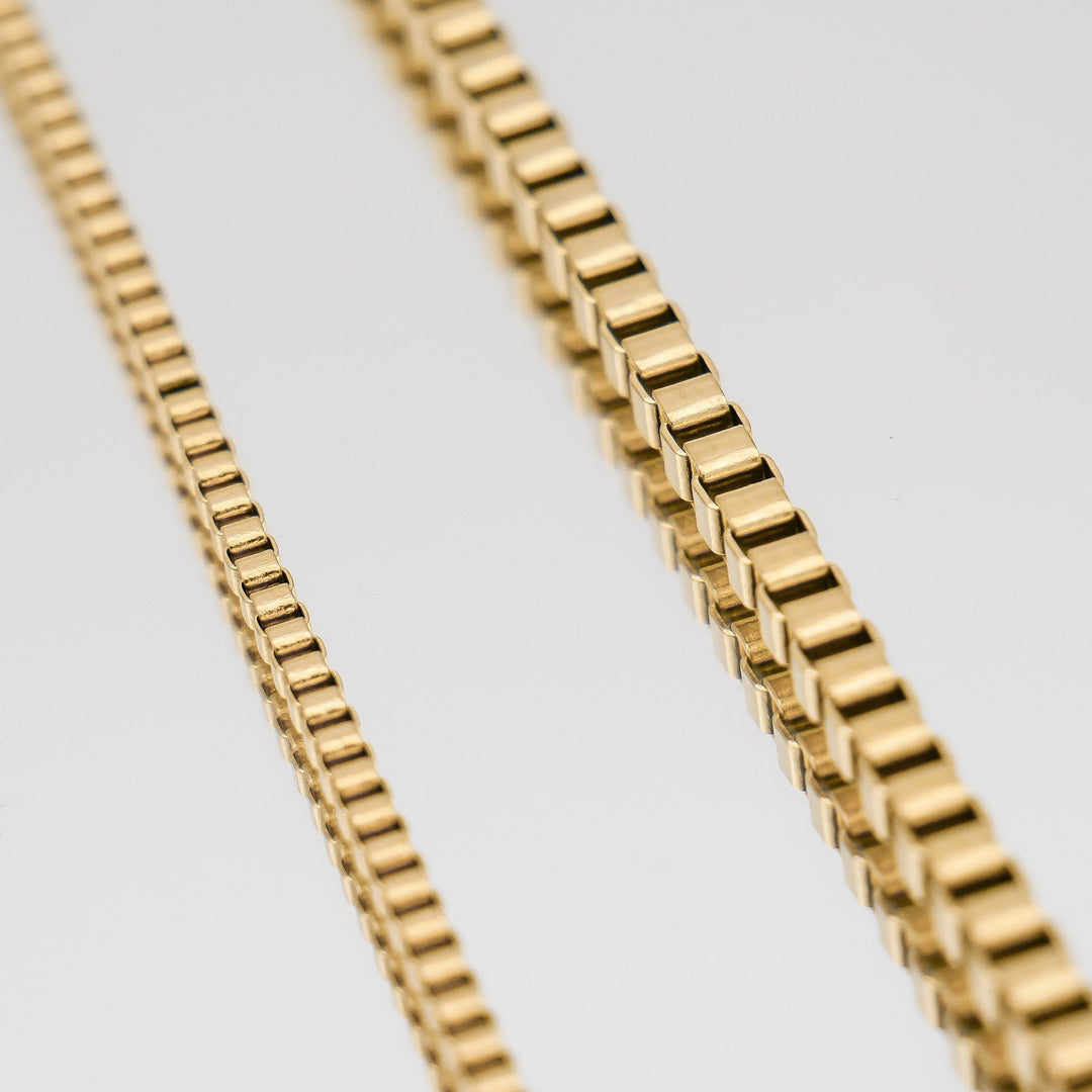 Box Chain Necklace | Gold