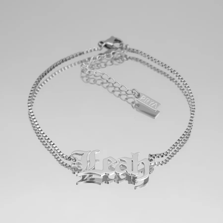 Old English Custom Name Anklet