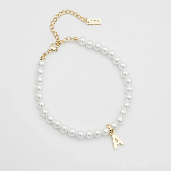 Classic Pearl Initial Anklet