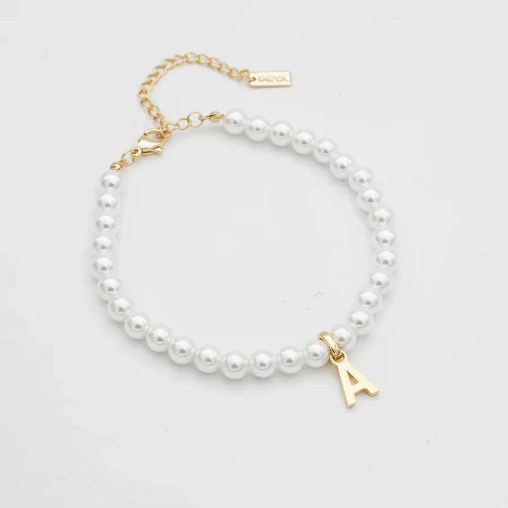 Classic Pearl Initial Anklet