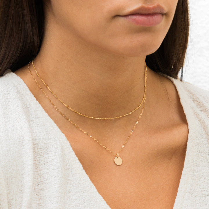 Satellite & Coin Necklace Set