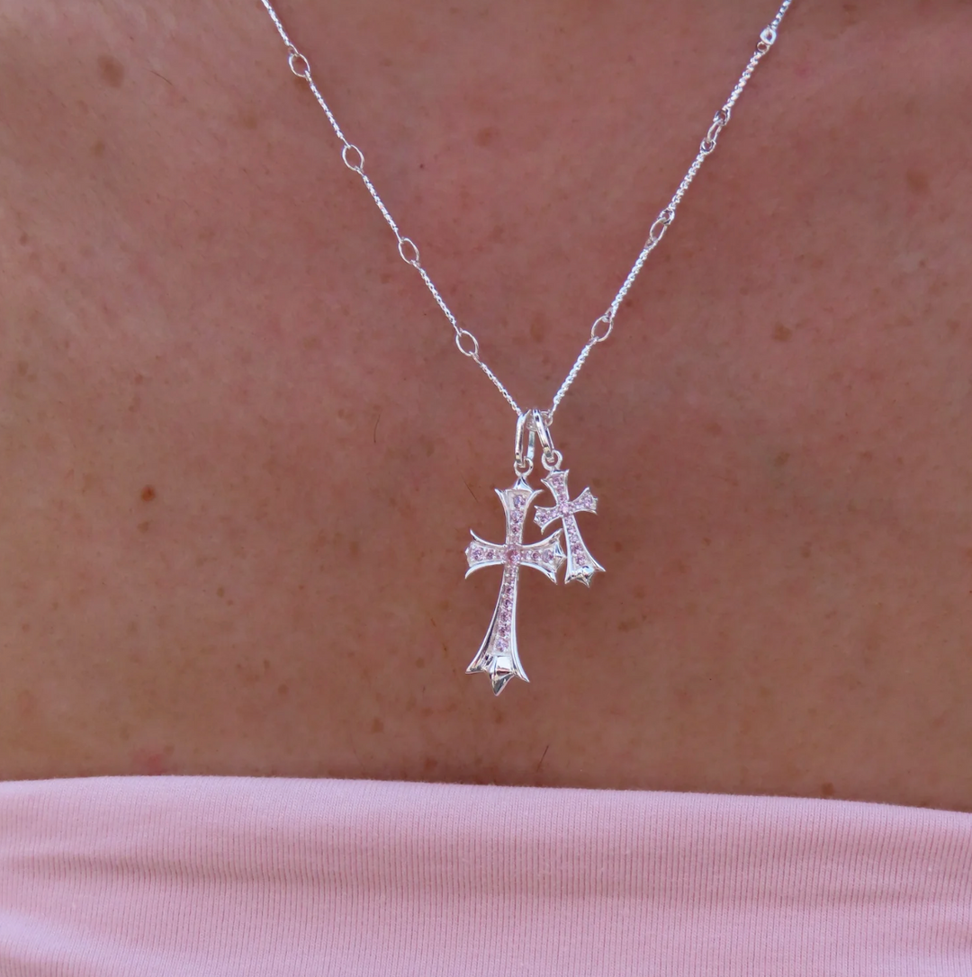 Double cross necklace orders