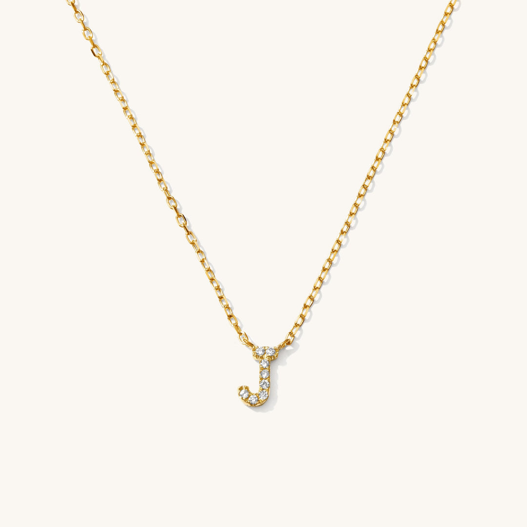 Pavé Diamond Initial Necklace