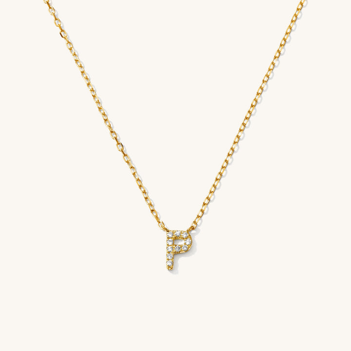 Pavé Diamond Initial Necklace