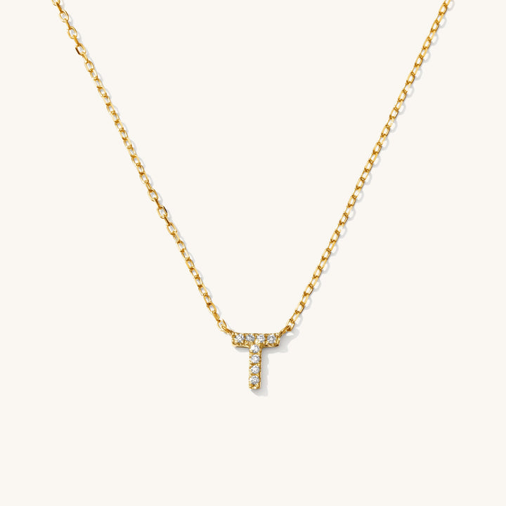 Pavé Diamond Initial Necklace