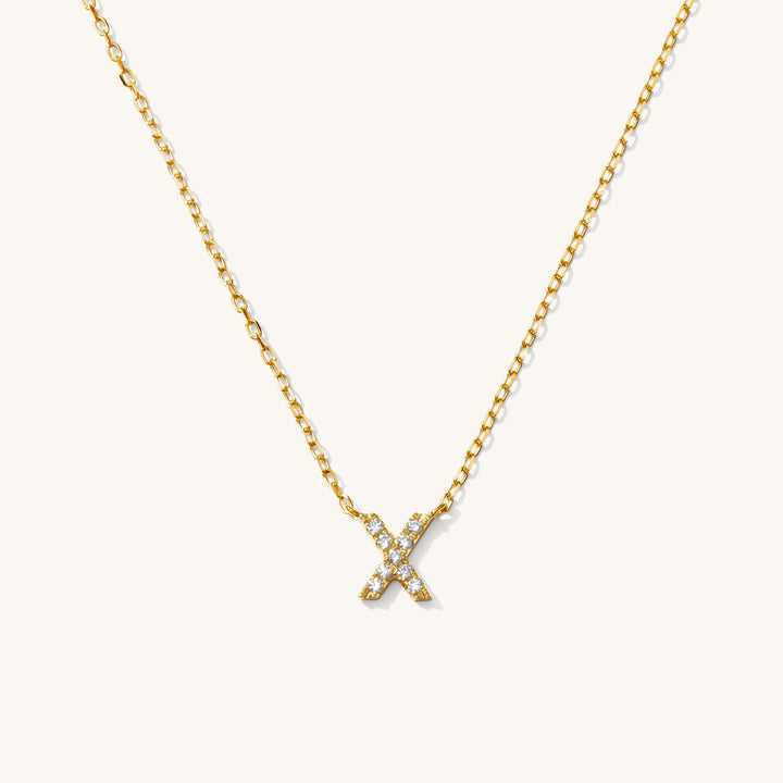 Pavé Diamond Initial Necklace