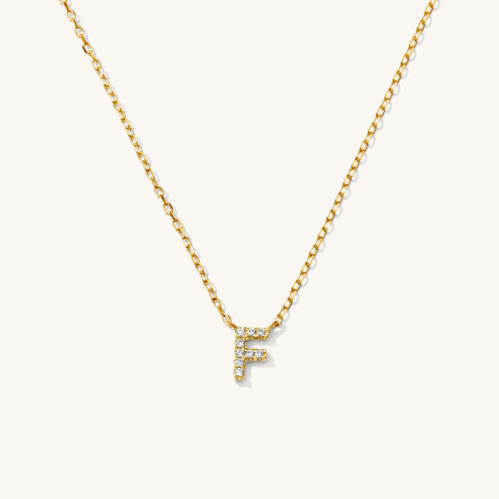 Pavé Diamond Initial Necklace