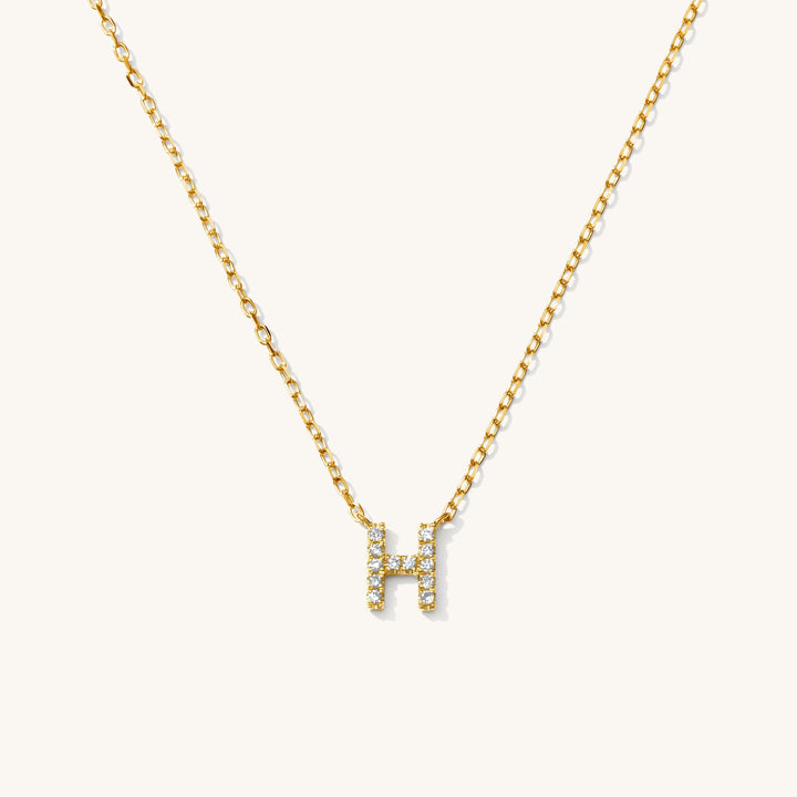 Pavé Diamond Initial Necklace