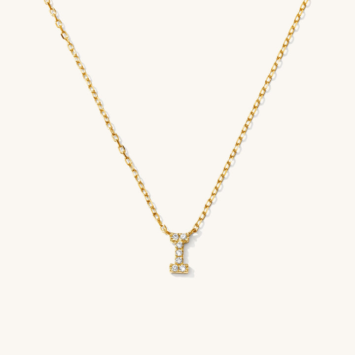 Pavé Diamond Initial Necklace