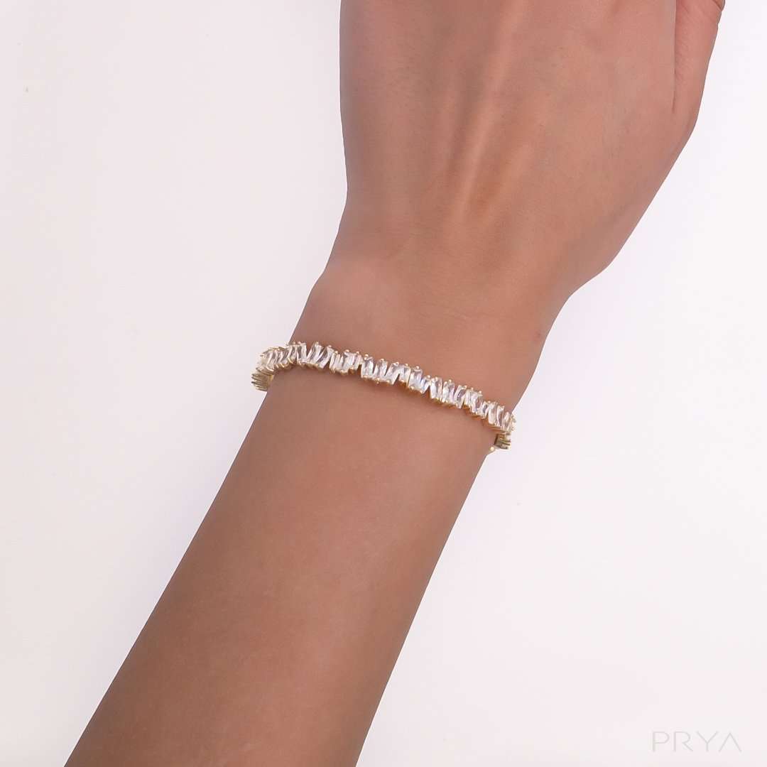 Jada Baguette CZ Bracelet Thin | Gold